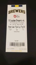 Braxton Ashcraft First MLB Start Ticket Stub Pittsburgh Pirates Rookie 6/23/25