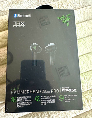 Razer Hammerhead True Wireless Pro THX Certified ANC Bluetooth Earbuds Black