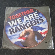 20cm  x 20 cm Metal Sign  Glasgow Rangers ROUND sign.