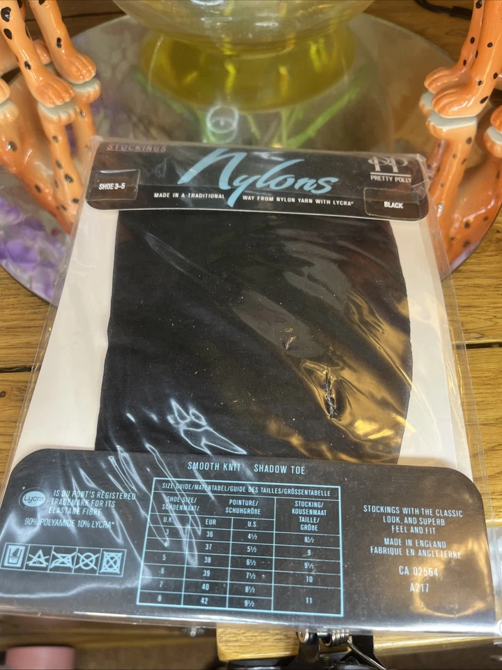 Zapato Medias Negras Pretty Polly Nylons De Colección Talla 3-5 Nuevo con Etiquetas Foto 3 de 3