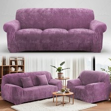 Plush Elastic Sofa Slip Cover Furniture Protector Settee Throws 1/2/3/4 Seater