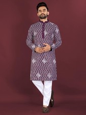 Bundle of 2 Indian Men's Silk Kurtas Wedding Party Festival Outfit Pick Any