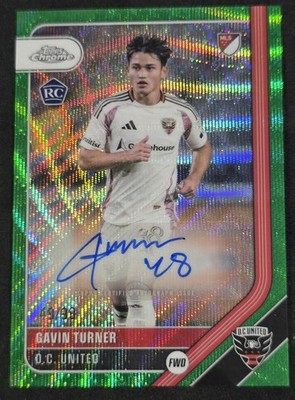 2026 Topps Chrome MLS Gavin Turner RC Green Wave Auto /99 CA-GT
