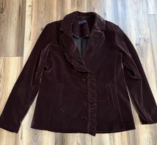 C Wonder By Christian Soriano Casual Raffle Blazer Sz Medium Chocolate Brown