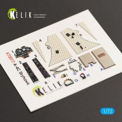 KeliK A-4C Skyhawk 3D Interior Decals for Fujimi Hobby 2000 Kit 1/72 K72017