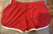Womens Brandy Melville Red USA Gym Shorts One Size