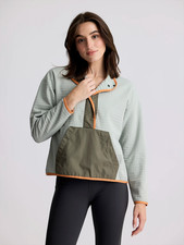 Free Fly Women's Gridback Fleece Snap Pullover Desert Sage Sizes XS, S, M, L, XL