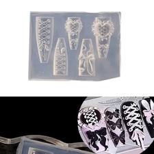 Nails Art Mold 3D Heart Design Silicone Craft Precision