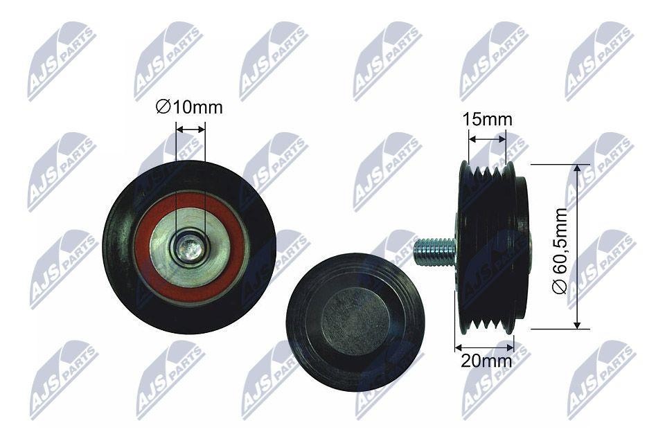 NTY Tensioner Idler Pulley 4-Rib Serpentine Belt RNK-AU-006 60mm