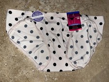 NWT Maidenform Invisible Look BARELY THERE Pink Polka Dot Bikini Panty XL 8