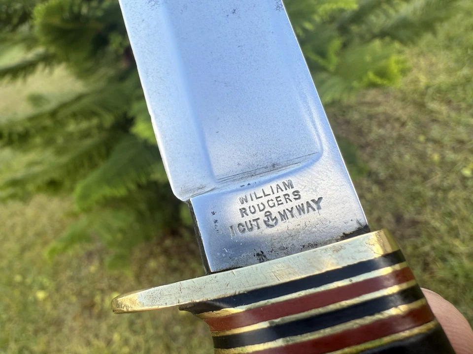 William Rodgers 'I Cut My Way' WW2 Sheffield England Hunting Fighting Knife - Image 3 of 4