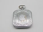 ANTIQUE ELGIN NATL WATCH CO SILVER PLAT OPEN FACE CASE FLOWER POCKET WATCH PARTS
