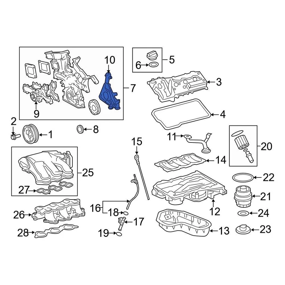 For Toyota Camry 2007-2017 Toyota 151150P030 Engine Oil Pump Foto 3 de 4