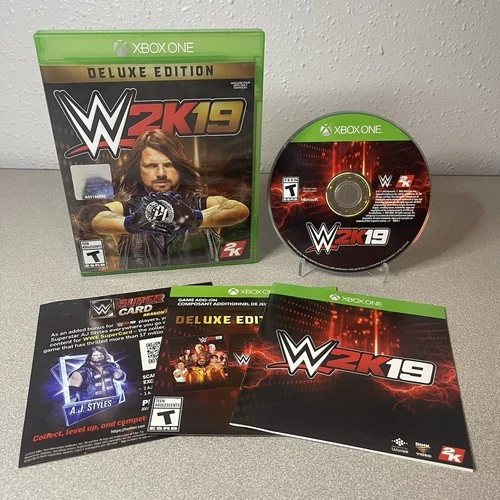 WWE 2K19 - Deluxe Edition - Microsoft Xbox One CIB Complete W Manual & Inserts