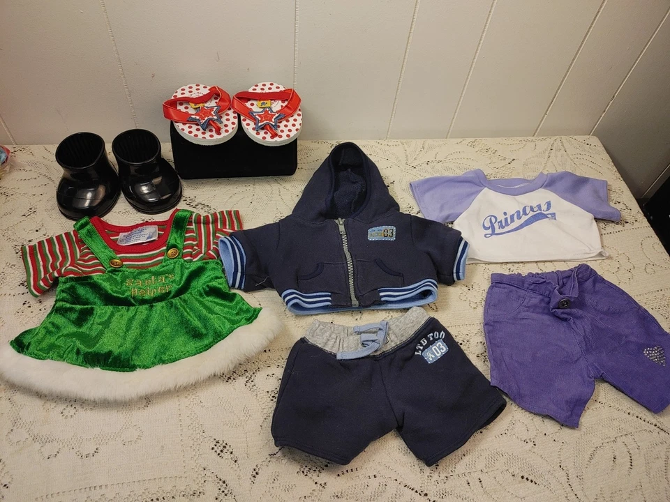 Build A Bear Lote de Ropa Zapatos Accesorios 40 Piezas + Artículos de Bonificación!!! Foto 2 de 4