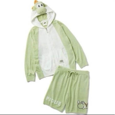 Gelato Pique Super Mario Yoshi Hoodie & Shorts Roomwear Set M