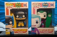 Funko Pop Bundle: Batman & Joker Surf's Up Pop Figures. Vaulted and Rare!