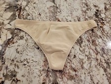 True Vintage Victoria  s Secret Body By Victoria Low Rise Thong Beige Size Small