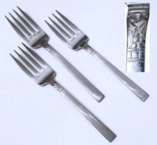  3 ct W M DALTON ONEIDA BROOKWOOD SALAD FORK STAINLESS QTY avail