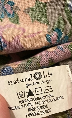Natural Life Smocked Floral Maxi Dress Women’s Sz Small.CottageCore.Boho Pockets - Picture 5 of 8