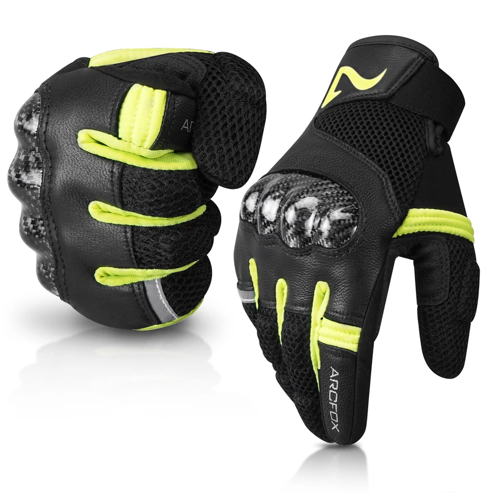 ARCFOX Full Finger Handschuhe Leder Touchscreen Motorrad Dirt Bike Roller - Bild 2 von 4