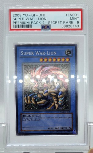 YUGIOH PREMIUM PP02-EN001 SUPER WAR-LION SECRET MISPRINT PSA 9 MINT #68828143 - Picture 8 of 18