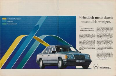 Mercedes-Benz E-Klasse (W124) - Reklame Werbeanzeige Original-Werbung 1986