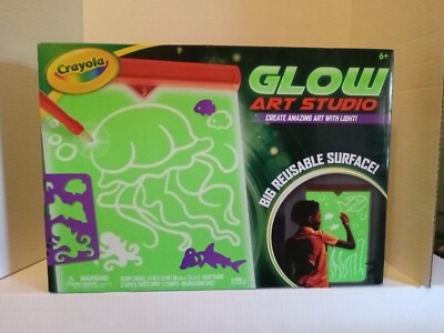 Crayola Glow Art Studio Glow in The Dark Toys Kids Gifts for Girls and Boys New