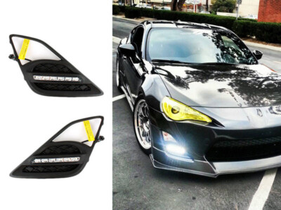 LED Fog Lamp Cover DRL Daytime Light Wire Kit For Toyota 86 Scion FR-S Subaru