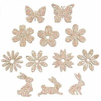 Streudeko Holz Rosa 2–4Cm 64St - FrüHling Tischdeko BlüTen Schmetterlinge