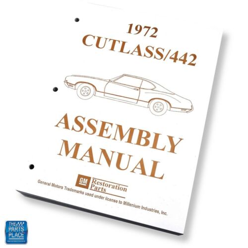 1972 Cutlass 442 manuel de montage usine GM chacun - Photo 1/4