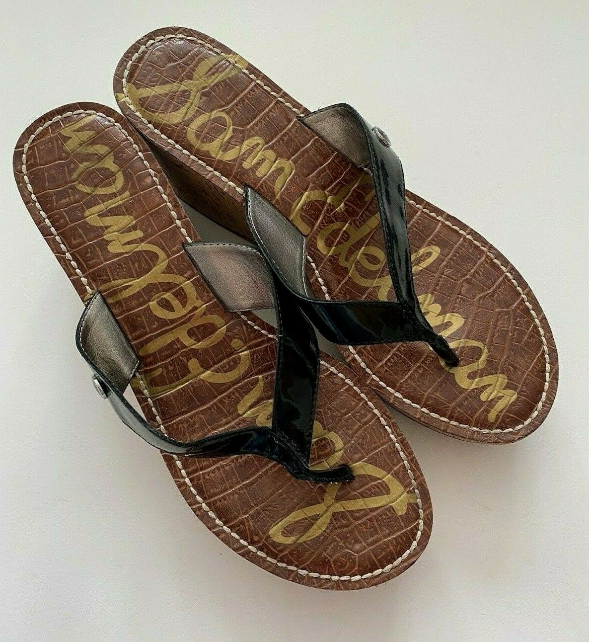 Sam Edelman Romy Cork High Wedge Platform Thong Sanda… Gem