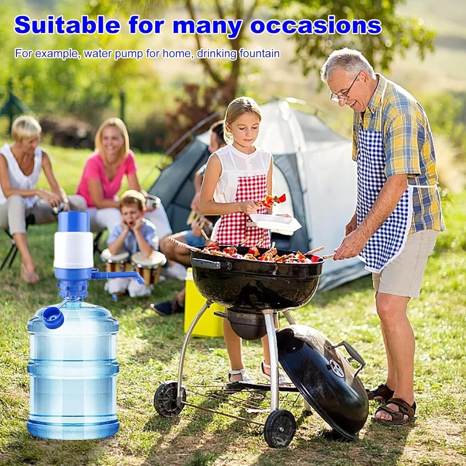 3 Pack Reusable 5 Gallon Water Jug Caps, Leak Proof Bottle Lids (55mm) *NEW*