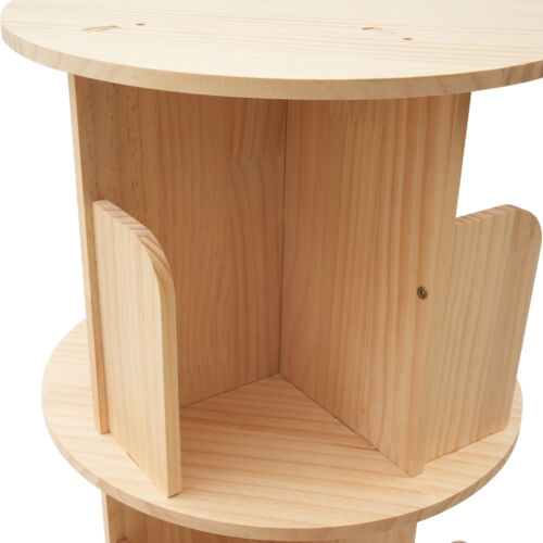 4 Tier Rotating Bookshelf Organizer Floor Standing Storage Shelf Display Rack US - Picture 10 of 12