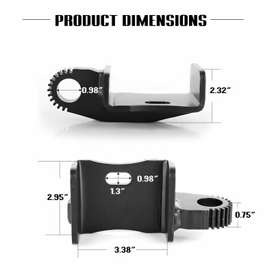 Front Demon Tow Mount Hook Bracket + D-Ring Shackles For 2009-2021 Toyota Tacoma - Foto 9