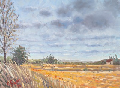 Prue Sapp (1928-2013) - 1994 Oil, Across The Wheat Field