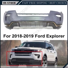 Front Bumper Cover Kit w/4 Sensor Holes For 2018 2019 Ford Explorer Replacement