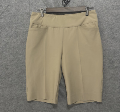 Tail Bermuda Shorts Womens Sz 10 Tan Pockets Golf Stretch Resort 11'' Inseam
