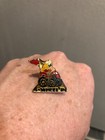 The Vintage Red Flag “ 4 - WHEEL’IN “ With Eyes Pin-back Pin About 1 Inch — photo 2