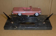 SLAVIN EDSEL 1959 Edsel Dealer DESK SET w/pens black marble Sheaffer White Dots