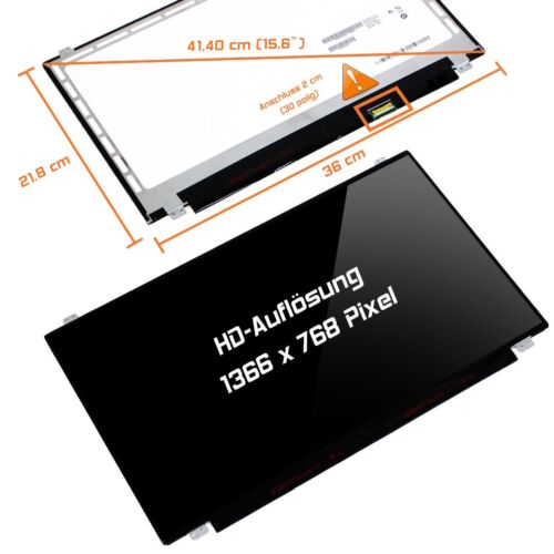 Pantalla LED 15,6" brillante adecuada para HP T9Q66EAR 30Pin WXGA HD 1366x768 - Imagen 1 de 1