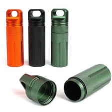 EDC Outdoor Survival Aluminium Case Waterproof Capsule Seal Bottle Container