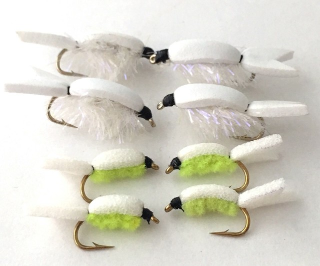 Fly Fishing Floating Foam Fry flies pack of 8 sizes 812 99B eBay