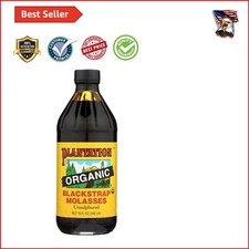 Nutrient-Rich Organic Blackstrap Molasses x2 - 15 oz Bottles for Healthy Recipes
