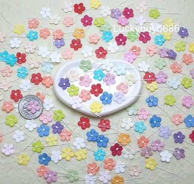 100 Mini Petal Mixed 12mm Scrapbook Flower Mulberry Paper Topper Cards Gifts box