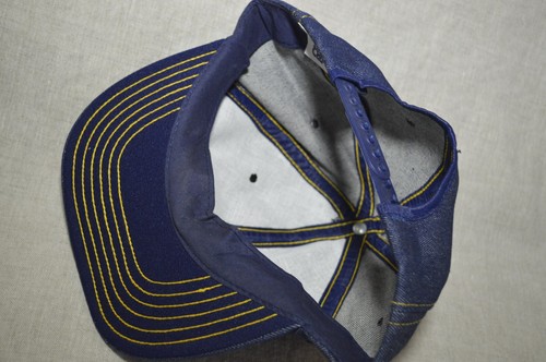 VTG SNAP BACK DENIM TRUCKER HAT Diamond TPEL CLUB 80s PRO FIT Made in USA - Picture 9 of 11