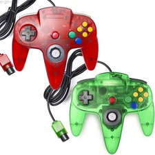 Green Wired N64 Controller Joystick Gamepad Replacement Remote for Nintendo 64