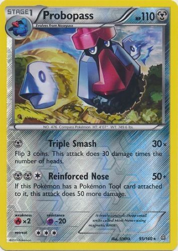 Probopass reverse parallel holo foil POKEMON XY PRIMAL CLASH 95/160 RARE CARD