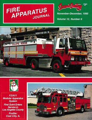 FIRE APPARATUS JOURNAL NOV/DEC 1995 FDNY-- Rescue & LACO Cover NEW