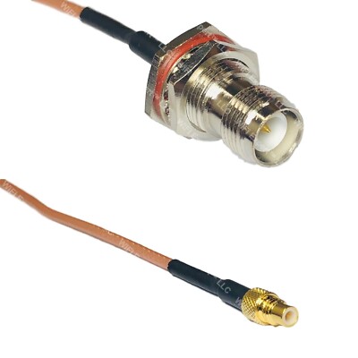 RG316 RP-TNC FEMALE BULKHEAD to SMC MALE RF Cable Rapid-SHIP LOT